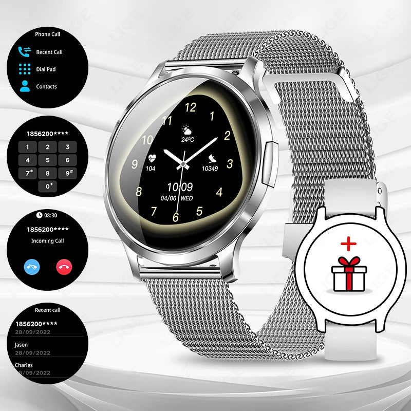Damen Smartwatch mit 1,32 Zoll Touchscreen für Sport und Fitness