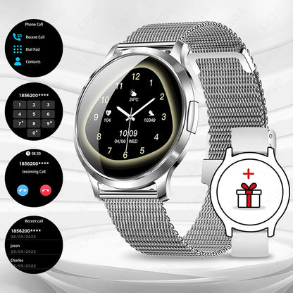 Damen Smartwatch mit 1,32 Zoll Touchscreen für Sport und Fitness