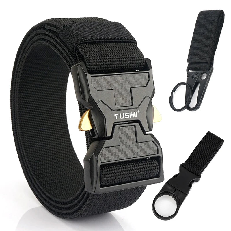 Herren-Stretch-Gürtel mit Schnellverschluss aus Metall 105-125 cm Ideal für Alltag und Arbeit