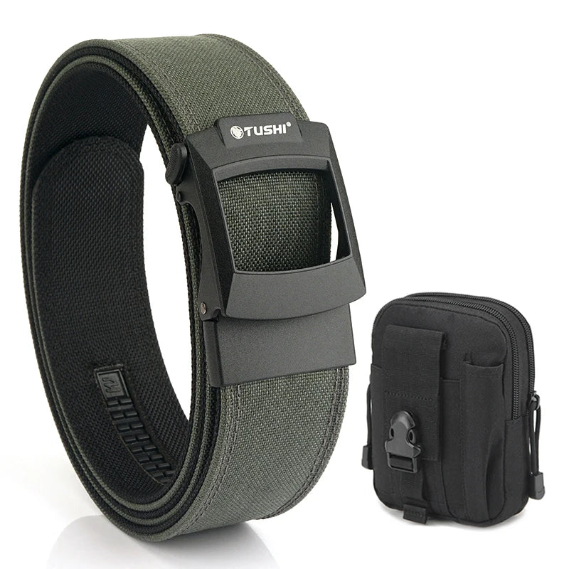 Herren-Taktischer Nylon-Gürtel Verstellbar mit Automatik-Schnalle 4,3 cm Breite Alltagsseinsatz