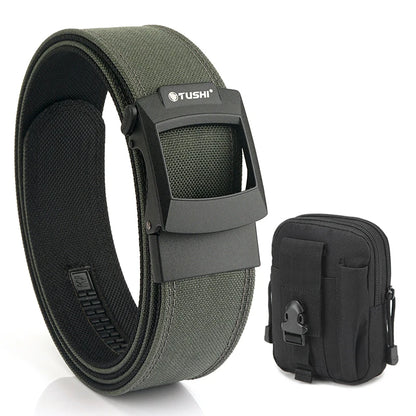 Herren-Taktischer Nylon-Gürtel Verstellbar mit Automatik-Schnalle 4,3 cm Breite Alltagsseinsatz
