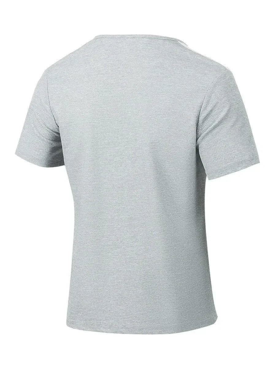 Kurzärmeliges Herren-Sommer-T-Shirt mit lockeren Streifen – vielseitiges, trendiges Oberteil für Paare