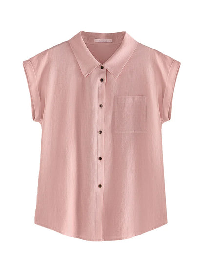 Lässiges Damen-Polo-Shirt im amerikanischen Stil mit Kontrastfarben – Sommerliches, lockeres Design für vielseitige Kombinationen