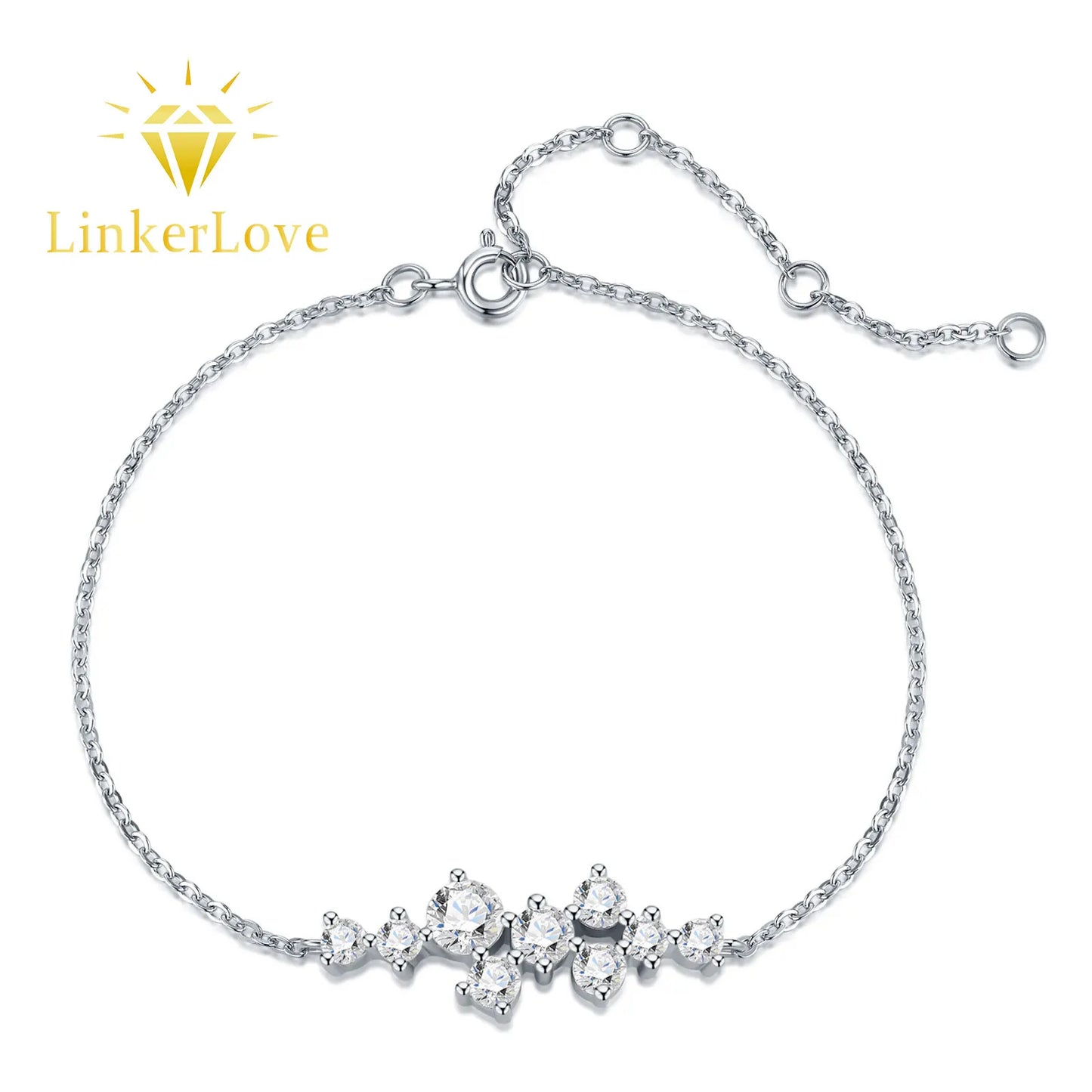 Damen-Armband Cluster mit Moissanit