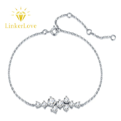 Damen-Armband Cluster mit Moissanit