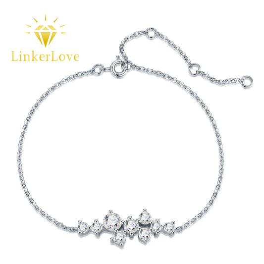 Damen-Armband Cluster mit Moissanit