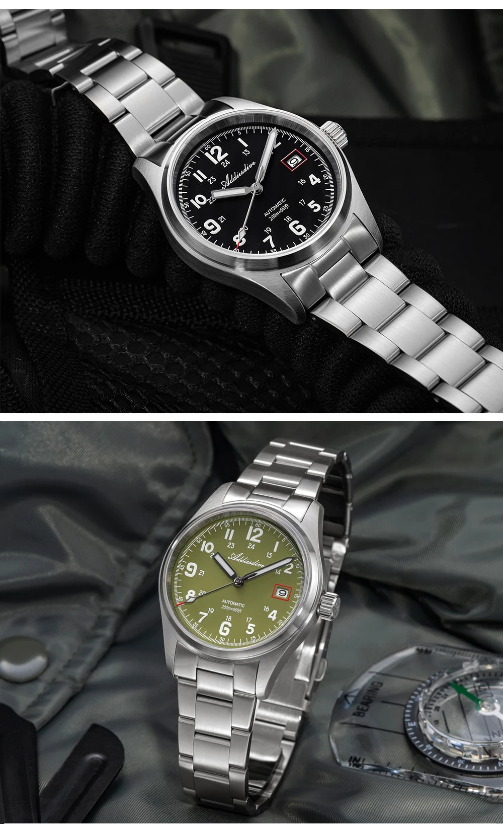Herren-Vintage-Taucheruhr mit Saphirglas und NH35A-Automatikwerk