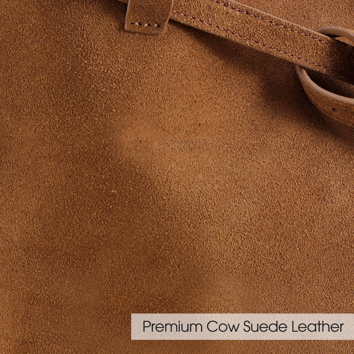 Tote-Tasche aus Echt Wildleder | Kaffee-Braun, Viel Platz