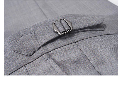 Herren-Sommerhose aus 100% Baumwolle – Dünne, knöchellange Anzughose in Slim-Fit für smarte Casual-Looks in Khaki, Grau oder Schwarz