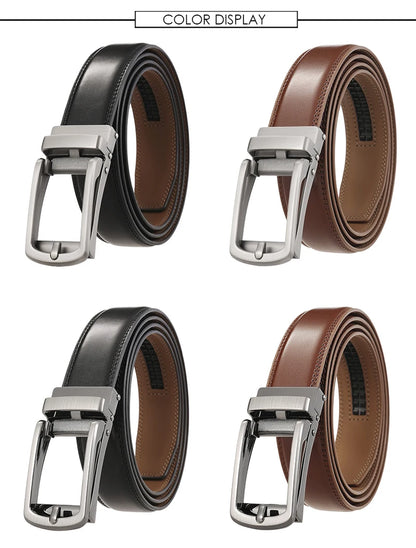 Herren-Gürtel Aus Echtem Leder Mit Automatik-Schnalle Für Anzug Und Business, 31 mm Breite