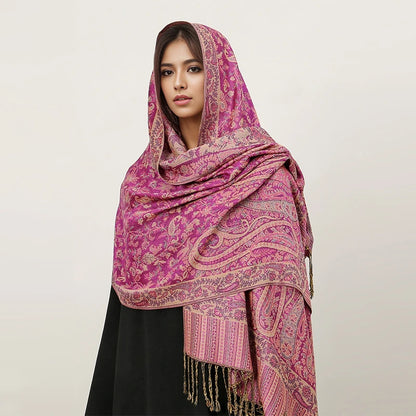 Damen Winterschal Kaschmir Jacquard Paisley lang Pashmina Bandana Foulard Luxus