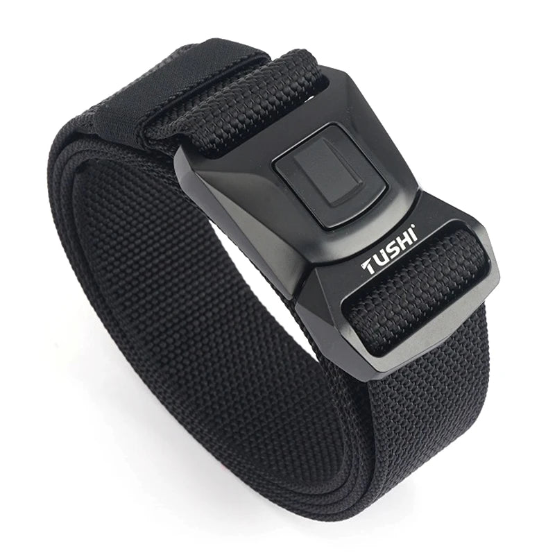 VATLY Nylon Casual Gürtel Herren Schnellverschluss Military Tactical Braun