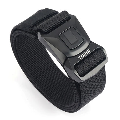 VATLY Nylon Casual Gürtel Herren Schnellverschluss Military Tactical Braun