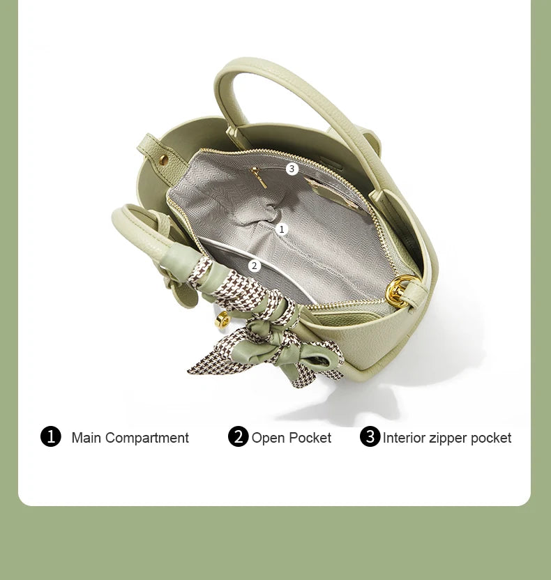 Damen Handtasche aus Split-Leder im Crossbody-Stil Luxus