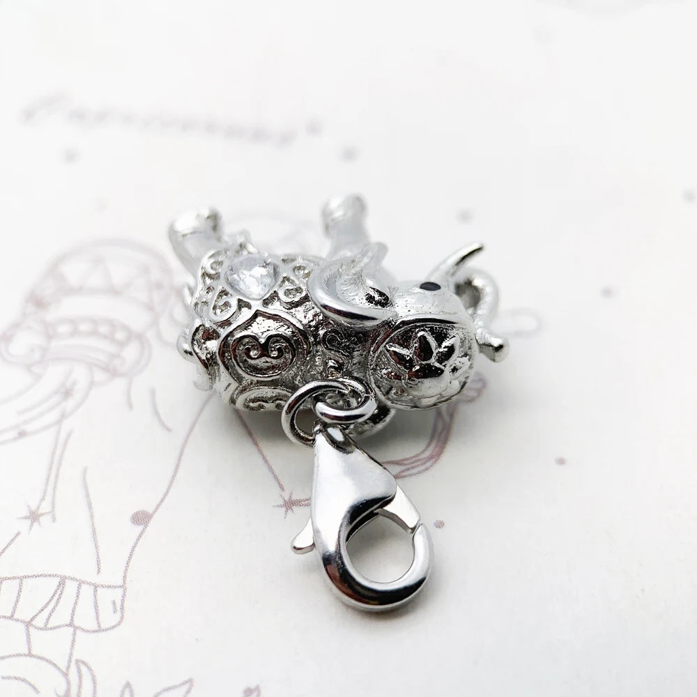 Damen-Charm-Anhänger Elefant Vintage Glück aus Sterlingsilber