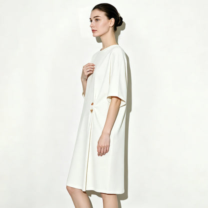 Elegantes Damenkleid Aus Baumwolle Leichter Sitz Für Büro Und Alltag
