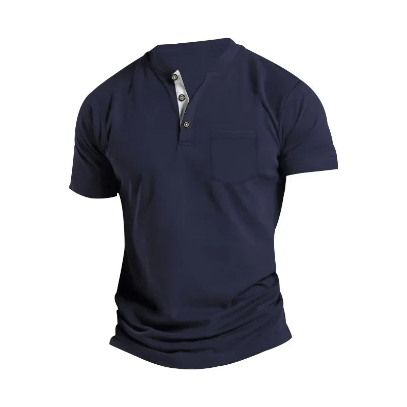Herren Kurzarm-Poloshirt mit Knopfleiste und Reverskragen – ideal für den Sommer
