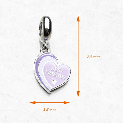 Damen-Charm-Anhänger Beste Freunde klassisch Glück aus Sterlingsilber