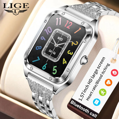 Damen Smartwatch mit 1,57 Zoll Full Touch Screen und Gesundheits-Tracker