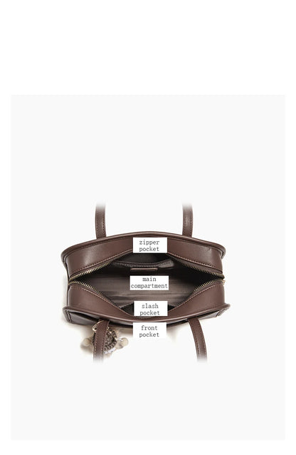 Damen Schultertasche Aus PU-Leder Mit Cross Body