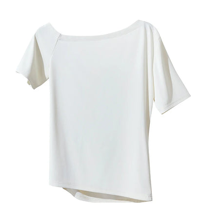 Damen T-Shirt im minimalistischen Stil mit klassischer Slim Fit Passform