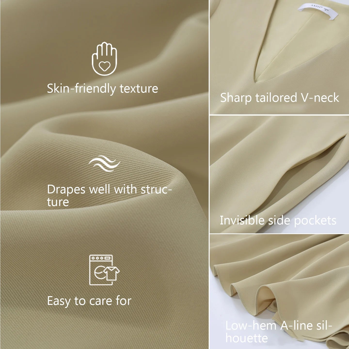 Elegantes Damen Midi Kleid Mit Lockerem Schnitt Für Büro Und Freizeit