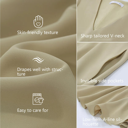 Elegantes Damen Midi Kleid Mit Lockerem Schnitt Für Büro Und Freizeit