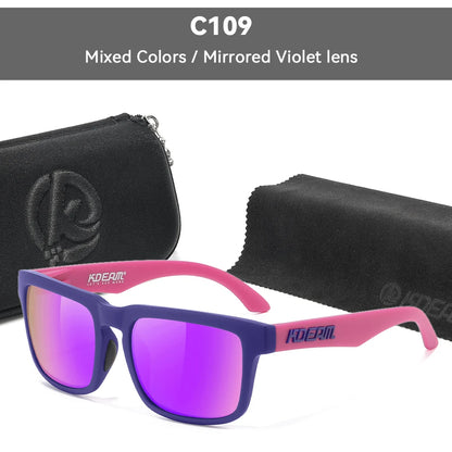 Sonnenbrille polarisiert bunt Outdoor Wandern Reißverschlussetui Unisex
