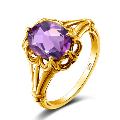 Damen-Ring aus Gelbgold mit ovalem Mystic Topas 8x10mm handgefertigt Schmuckgeschenk