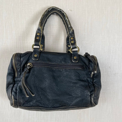 Damen-Handtasche Mit Top-Griff Und Reißverschluss Aus PU-Leder In Vintage-Optik Und Viel Stauraum