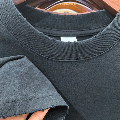 Unisex Zerrissenes T-Shirt im Vintage-Look für Hip Hop Streetwear