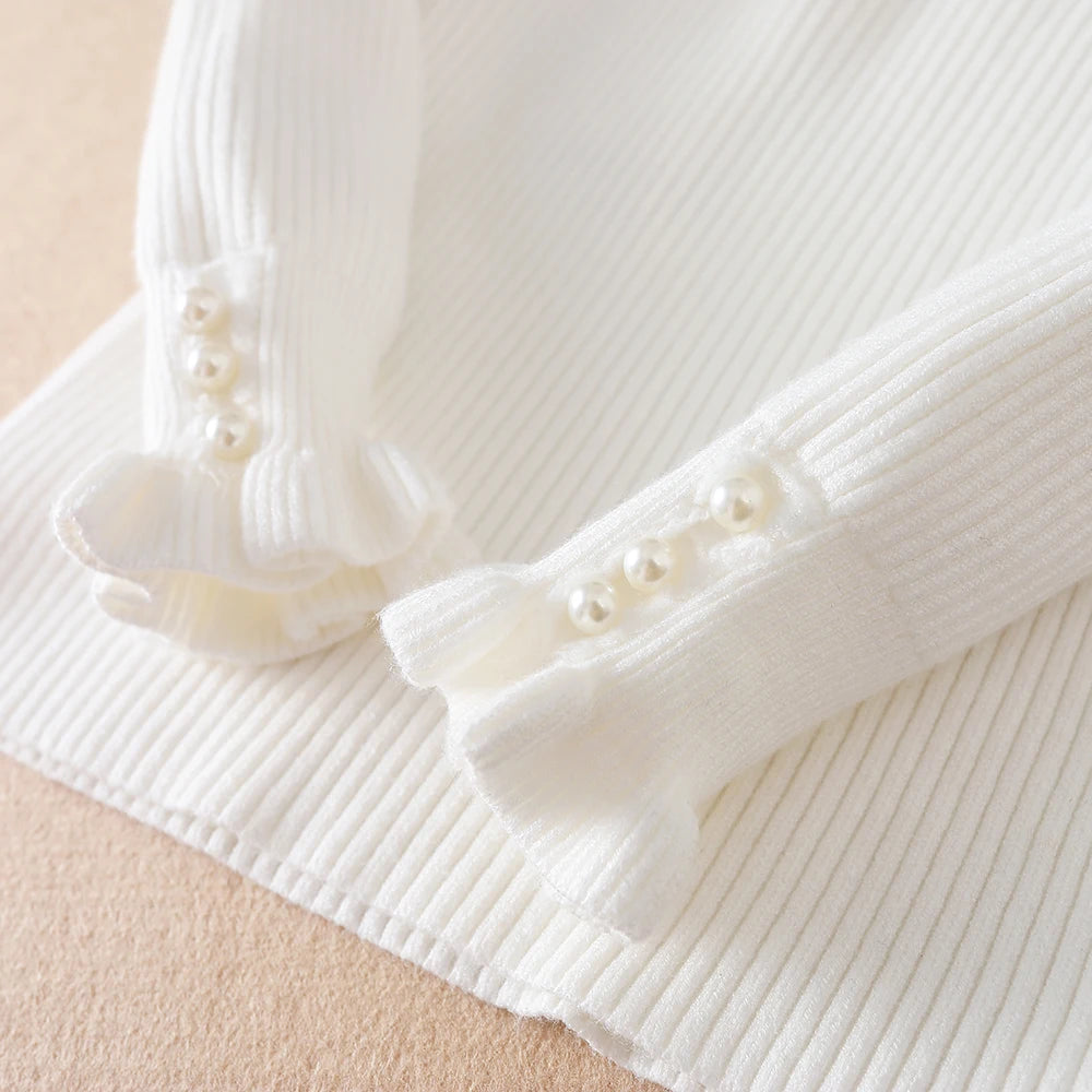 Mädchen Pullover 2024 Neue Winter Kinder Kleidung Kinder Tops Warme Strickwaren Kinder Pullover Baby Mädchen Rollkragen Pullover