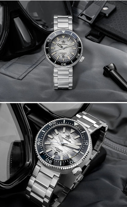 Herren Profi-Taucheruhr Automatik Saphirglas 3D-Zifferblatt 1000m Ultra Leuchtzeiger