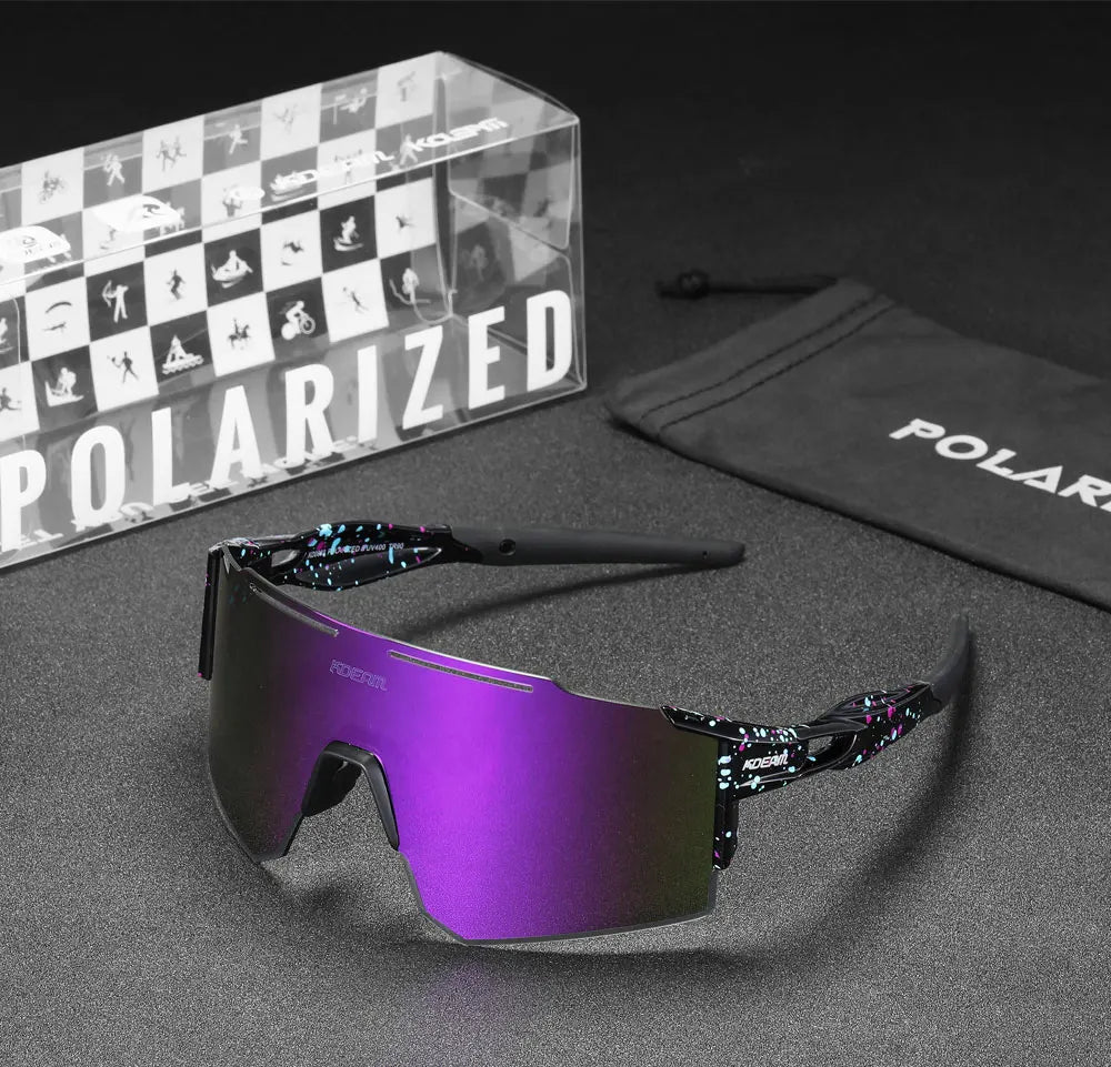Sonnenbrille Sport TR90 polarisiert 1,2mm Glas Gummisteg winddicht Herren