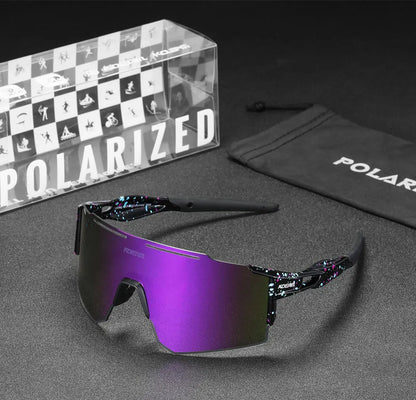 Sonnenbrille Sport TR90 polarisiert 1,2mm Glas Gummisteg winddicht Herren