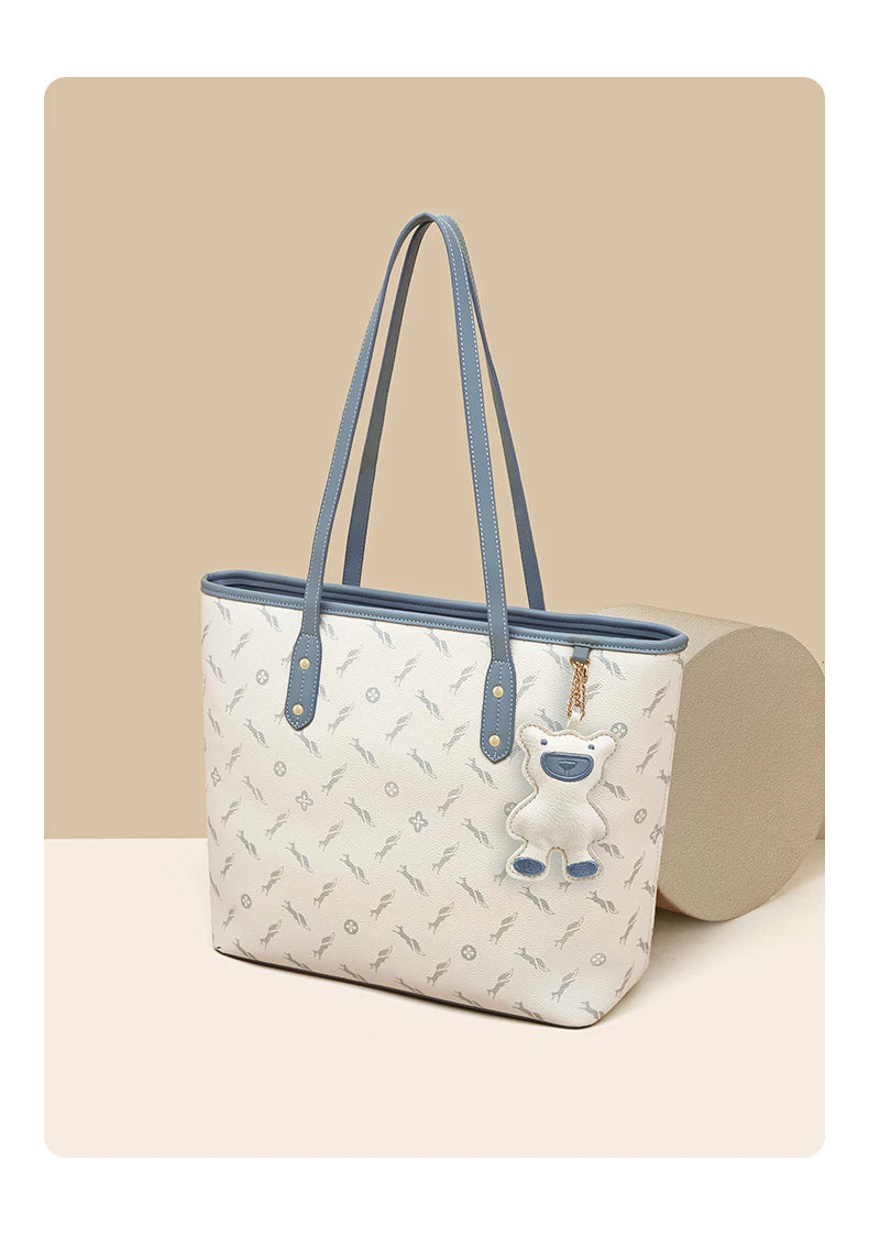 Damen-Handtasche aus PU-Leder mit großer Kapazität und Reißverschluss für Alltag und Freizeit