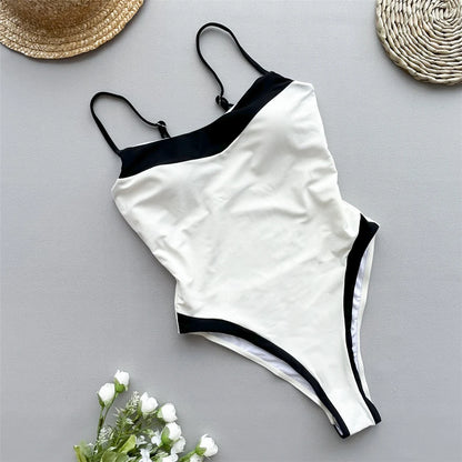 Damen Badeanzug Farbverlauf hoher Beinausschnitt Monokini gepolstert 2026
