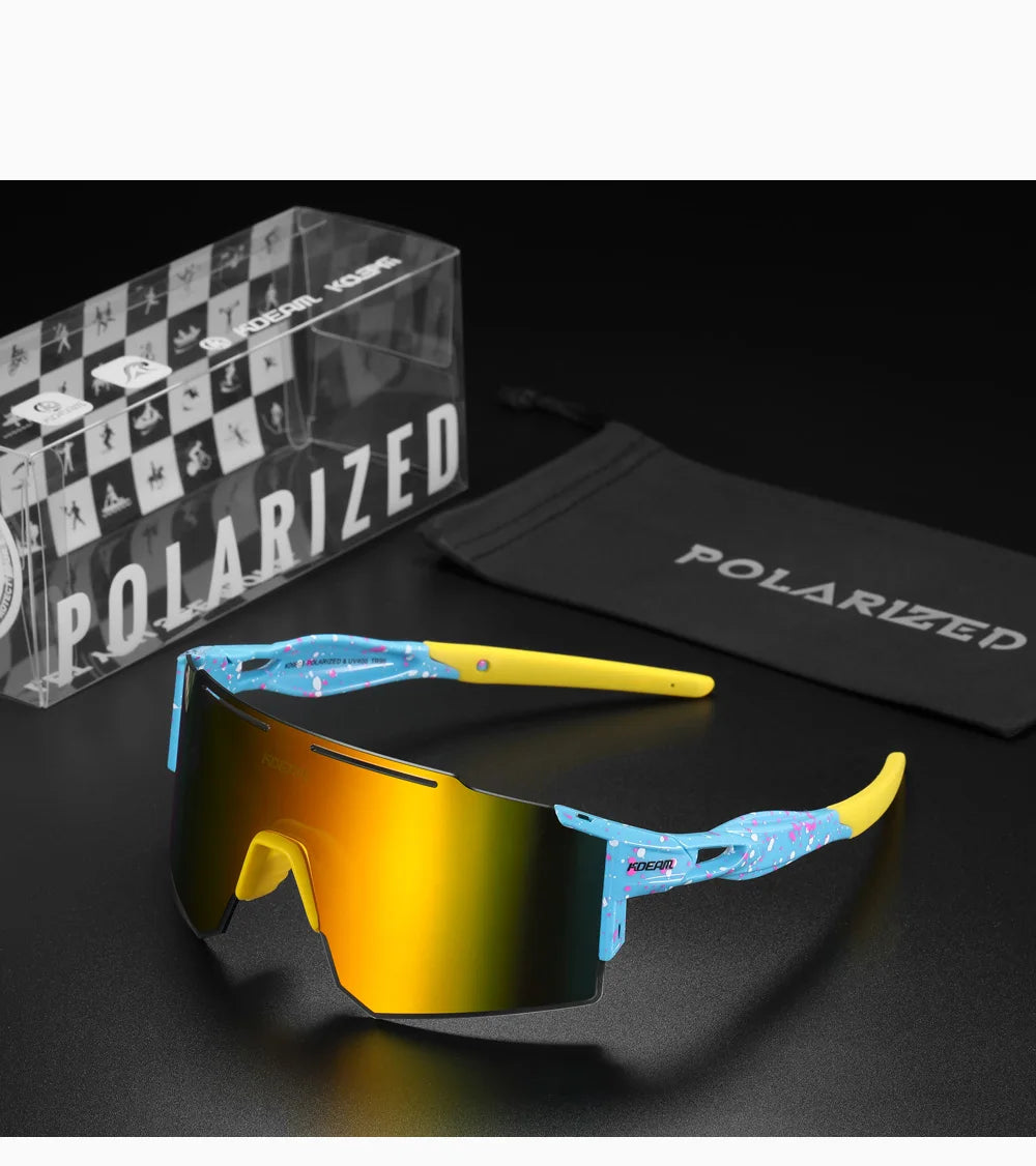 Sonnenbrille Sport TR90 polarisiert 1,2mm Glas Gummisteg winddicht Herren