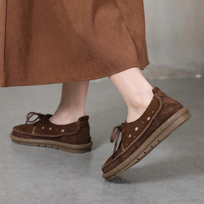 AIYUQI 2025, neue flache Damensandalen, rutschfeste Schnür-Loafer mit weichen Sohlen für Damen, Sommer-Strandschuhe mit großem Loch für Damen