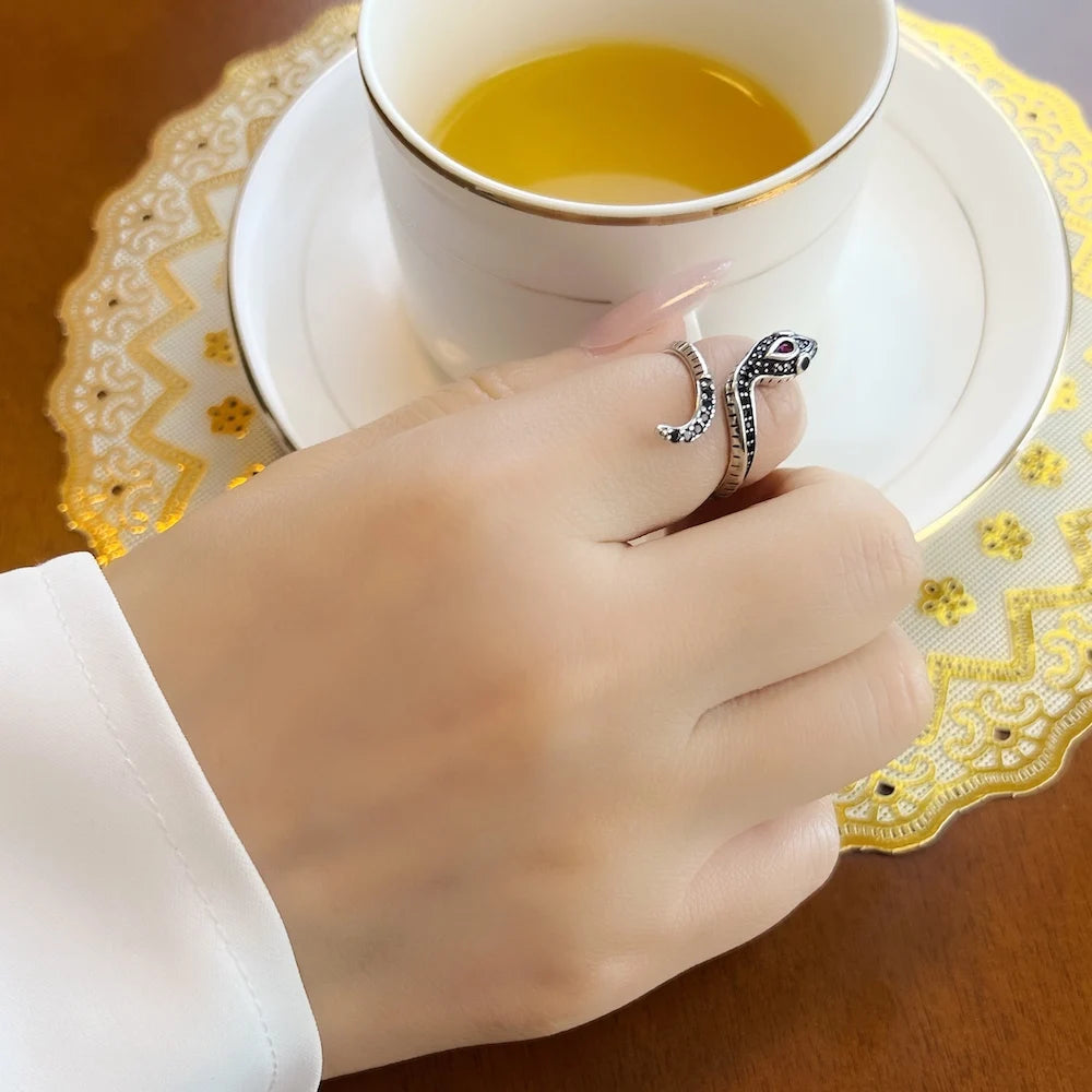 Damen-Ring Schlange Bohemia aus Sterlingsilber