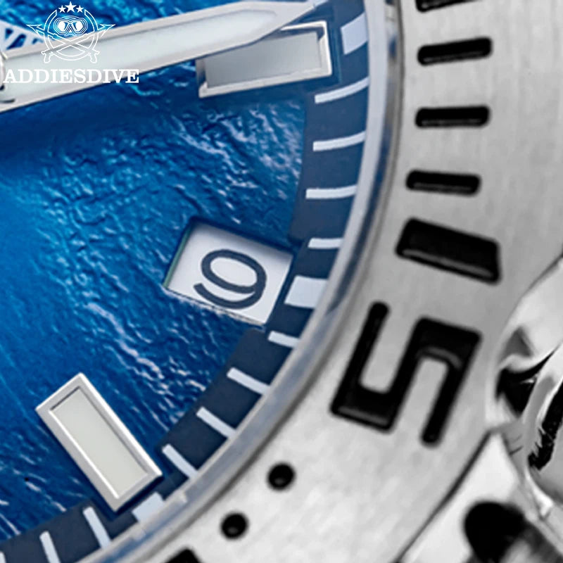 Herren-Taucheruhr mit Surf-Blue-Zifferblatt und NH35-Automatikwerk