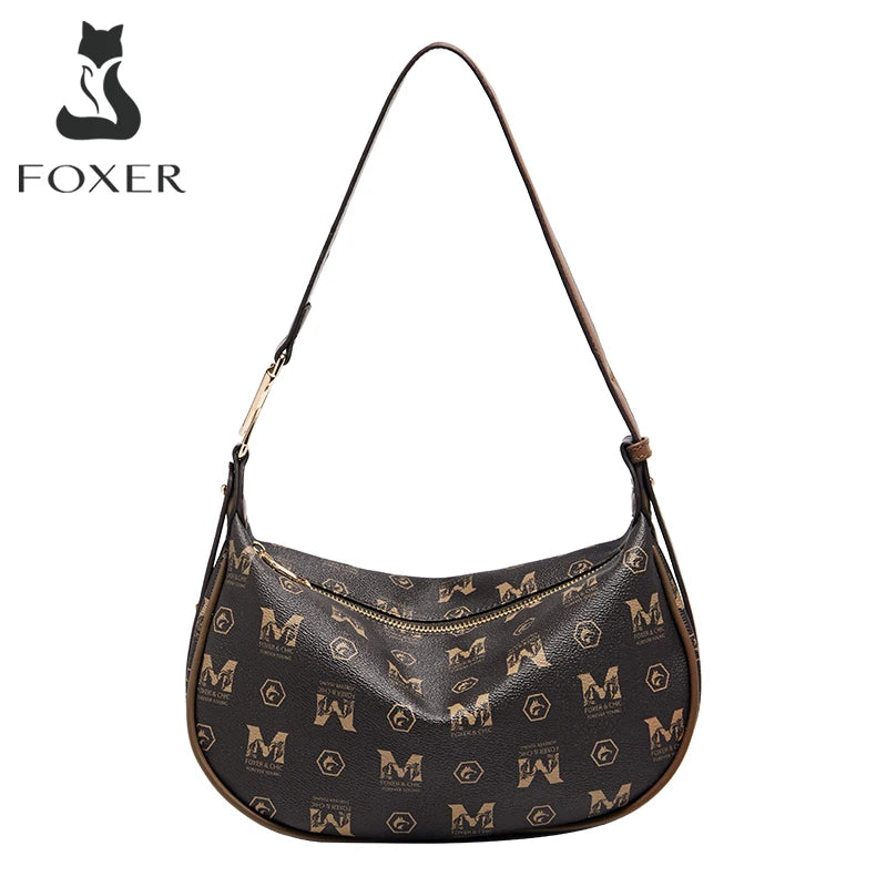 Damen Schultertasche aus PVC-Leder im Retro-Hobo-Stil mit großem Fassungsvermögen