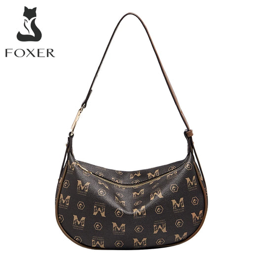 Damen Schultertasche aus PVC-Leder im Retro-Hobo-Stil mit großem Fassungsvermögen
