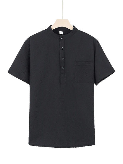 Langarm-Poloshirt für Herren mit Reverskragen – dünnes, vielseitiges Oberteil für Business und Freizeit in Uni-Farben, ideal für den Frühling und Herbst