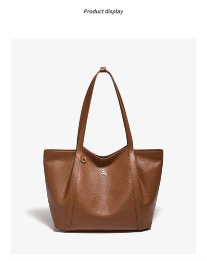 Damen-Tote-Tasche aus Rindleder mit großer Kapazität und leichtem Gewicht für Pendeln und Alltag