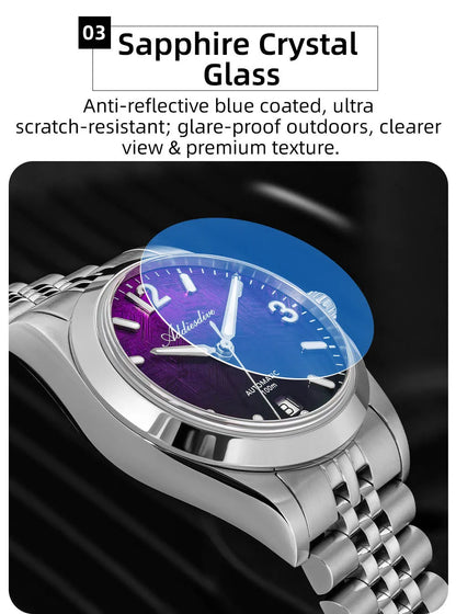 Herren-Automatikuhr mit Jubilee-Armband und Saphirglas