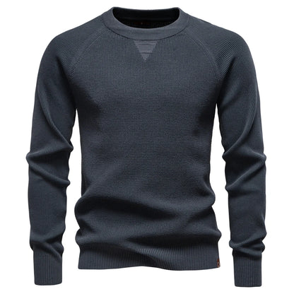 Herren Langarmshirt Mit Rundhals Aus Komfortablem Stoffmix