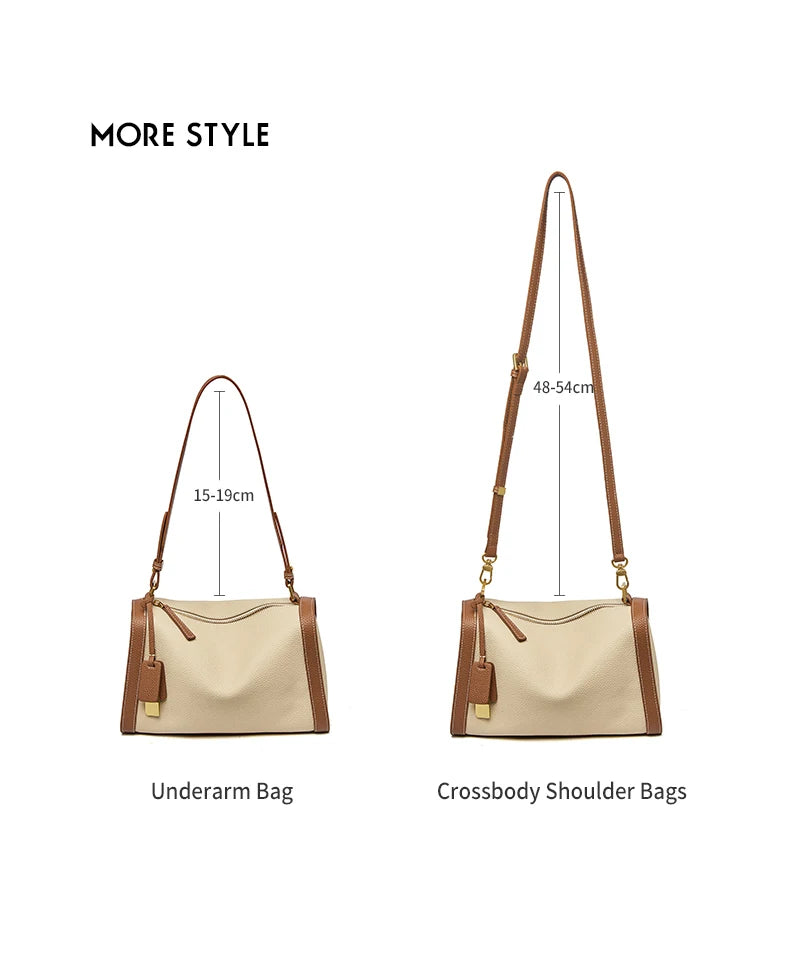 Female Shoulder Bag Aus Cowhide Leather Vintage Soft Messenger Crossbody
