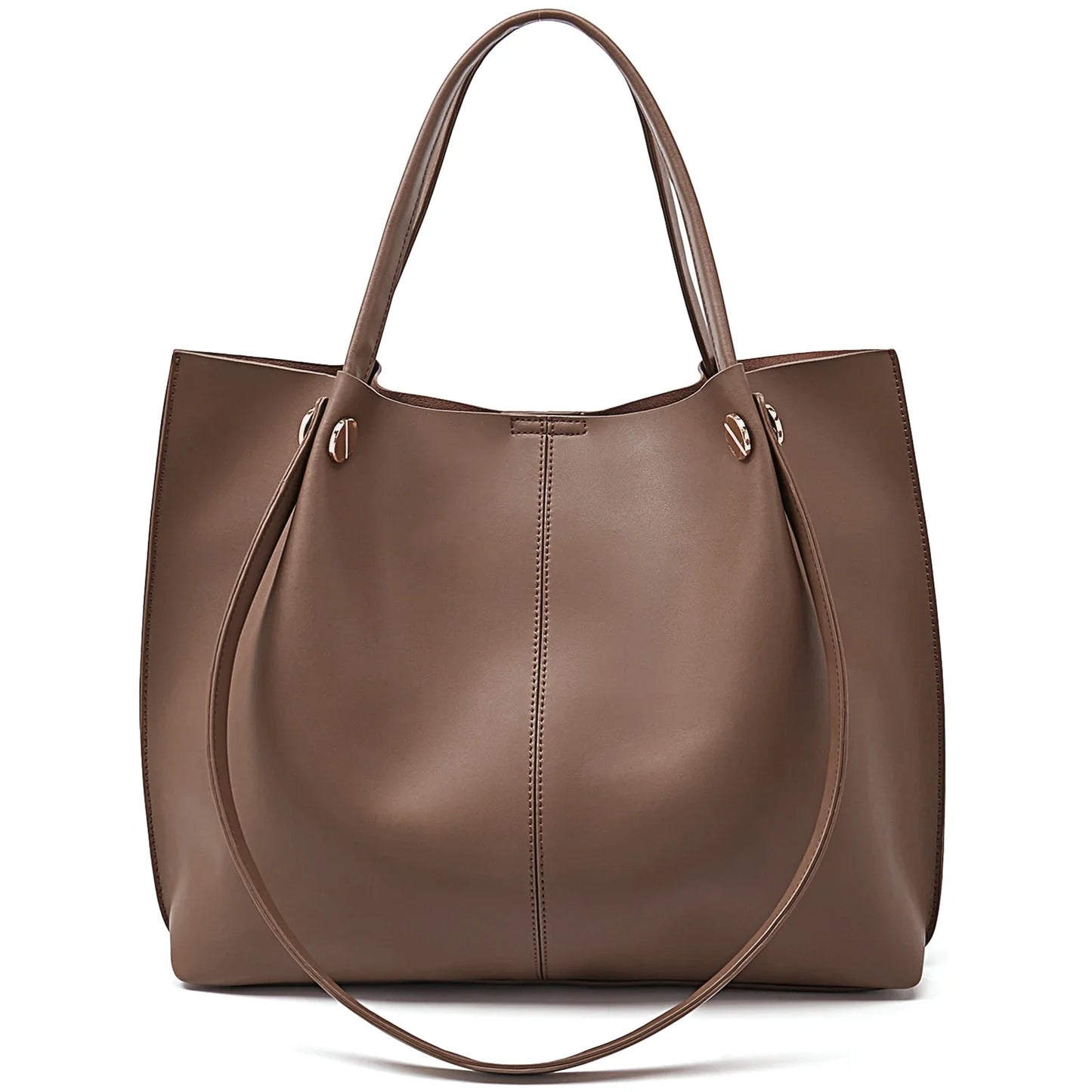 Damen Schultertasche Aus Splitleder Retro-Stil Großes Fassungsvermögen