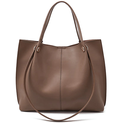 Damen Schultertasche Aus Splitleder Retro-Stil Großes Fassungsvermögen